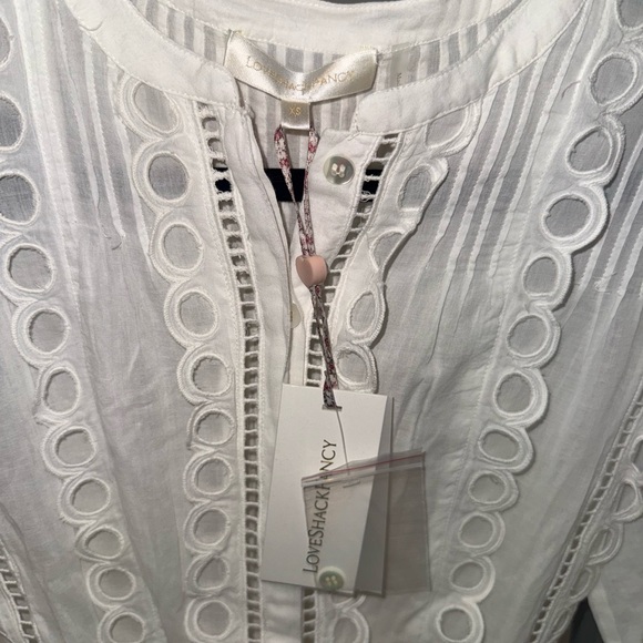 LoveShackFancy White Eyelet Ruffle Dress - Picture 4 of 4